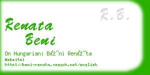 renata beni business card